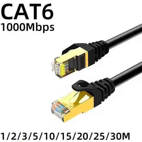 Cat 6 Ethernet Cable LAN Network Cat6 Rj45 Speed Network Cable 20Gbps 1000Mhz 26AWG 1m 2m 3m 5m 10m 