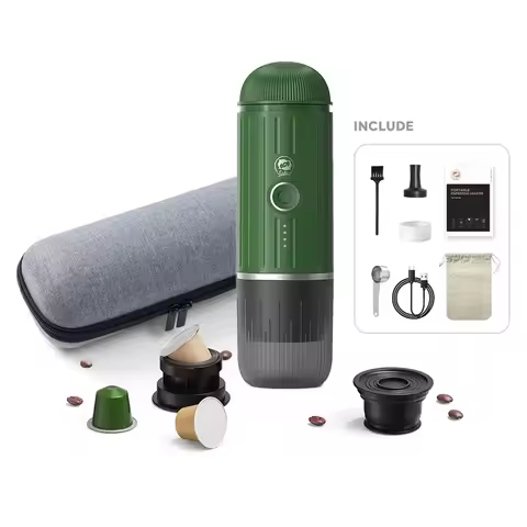 Mini Portable Coffee Machine Heating Function Car Expresso Maker TYPE-C Charging Port Fit Nespresso 