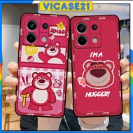 Xiaomi Redmi Note 13, Note 13 Pro 4G / 5G Phone Case, Note 13 Pro+ 5G Printed With cute Loso Strawberry Bear Image