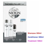 Nioxin System 2 Starter Kit (Shampoo 300ml, Conditioner 300ml, Treatment 100ml)