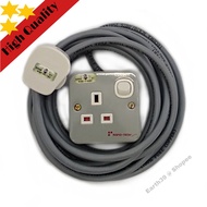 5M or 10M 70/076 x 3C Cable 13Amp 1G SIRIM Metal Clad Switched Socket