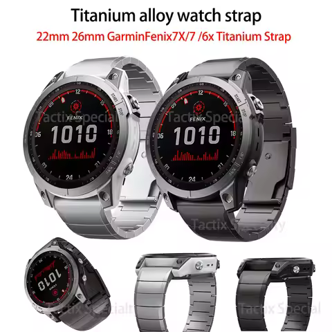 for Garmin fenix6Xpro Titanium Straps Fenix 6pro MK1 MK2 Fenix 3 22mm26mm Titanium watchband