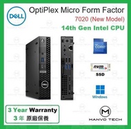 Dell - OptiPlex 7020 Micro Intel 14代 i3 8GB 512GB SSD 迷你桌上型 電腦