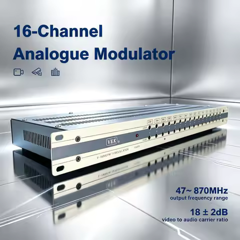 16-Channel Analog Modulator Audio and Video to RF Signal, Hotel Cable TV Front-End Equipment