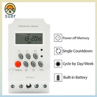 SUERHD Digital Timer, 220V 12V Timer Switch, Portable LED 50/60Hz 110V Electrical Device Timer Elect