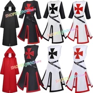 - JINN - S-4XL Medieval Warriors Knight Templar Crusader Costume Adult Men Gown Sleeveless Shirt Top