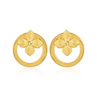 PRIMA ต่างหูทองคำ 99.9% รูปดอกเข็ม Ixora Collection 111E4098-18