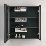 Simple Mirror Cabinet Oblique Storage Box Punch-Free Wall-Mounted Lipstick Makeup Skin Care Shelf Bathroom Organizing Bo