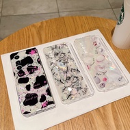 Aesthetic Flip Casing Samsung Z Fold5 Slim Flower Bling TPU for Samsung Galaxy Z Fold 5 Protection Phone Case