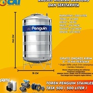 EF TOREN TANGKI AIR - PENGUIN - TBSK500 - 500 LITER - STAINLESS