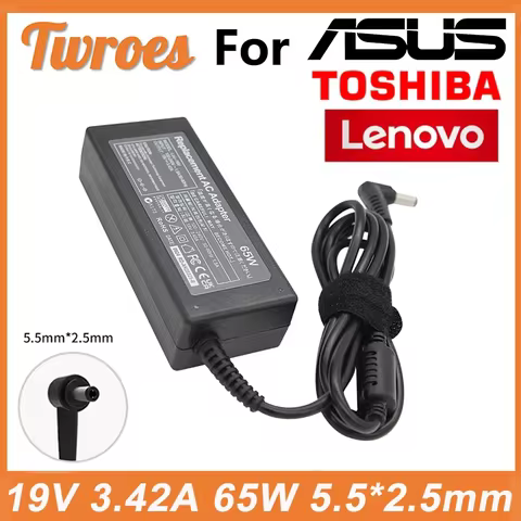 19V 3.42A 5.5x2.5mm 65W AC Laptop Adapter Charger for Asus X401A X550C A450C Y481 X501LA X551C V85 A