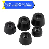 Black Rubber Feet Pads M11-M50 for Furniture & Machinery Anti-Slip Protection 【HJC-XMB】