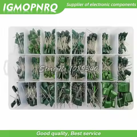 660PCS/lot 24Value Capacitor kit 100V 2A221J to 2A474J Polyester Film Capacitor Assorted Kit 0.47nF 
