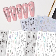 Manicure Stickers Nail Stickers ins Nail Stickers Butterfly Stickers Simple Hand Cake Stickers Silve
