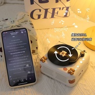 Bluetooth Speaker Small Cd Vinyl Record Player Mini Retro Small Speaker Cute Birthday Qixi Gift for Girls