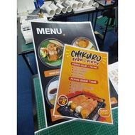 MENU A4, A3 LAMINATE. PRINT + LAMINATE