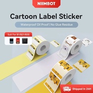 Niimbot B1/B21/B21Pro/B31 Cartoon Color Label Stickers Waterproof Thermal Label Paper Name Stickers
