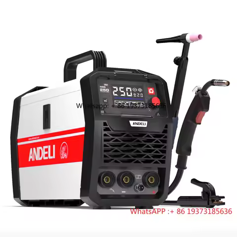 ANDELI 110V 220V MIG-250 LED Mig MMA LIFT TIG Gasless Flux Mig Welding Machine
