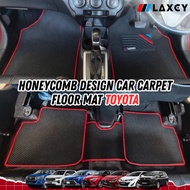 Car Toyota LAXCY Carpet Honeycomb Floor Mat Innova 2005-2025 Rush Sienta Veloz Wish 2003-2017