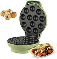 Electric Takoyaki Maker, 12 Holes Takoyaki Pan, Mini Home Takoyaki Grill with Cover, Breakfast Machine for Kitchen, Electric Breakfast Machine, for Making Pancake Balls, Puffs, Takoyaki