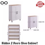 Infinity HIDDEN 2 Doors Shoe Cabinet / Shoe Rack / Multifunction Cabinet / Outdoor Shoe Cabin