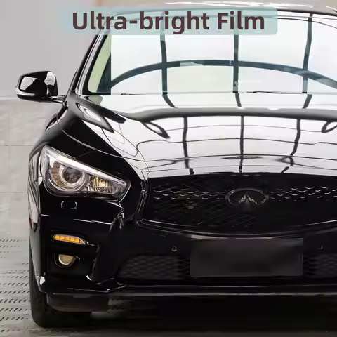 1.52mx16.5m heat-resistant film The 1.52mx16.5m full-body ultra-bright black PET packaging film is b