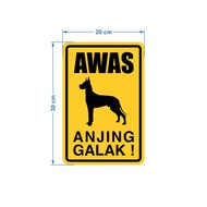 Beware of Fierce Dog Sign Stickers Reflective Material