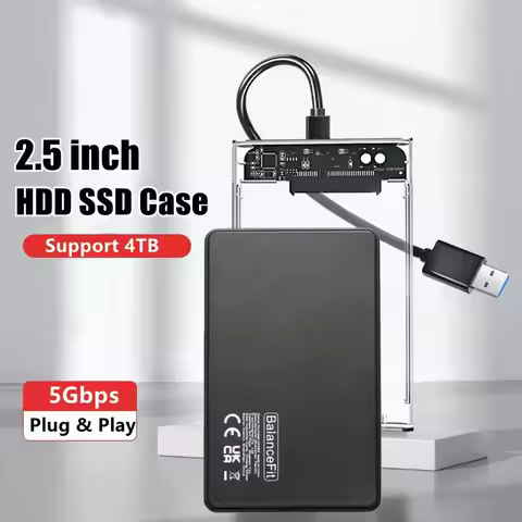 USB 3.0/USB 3.1 HDD Enclosure 2.5inch SATA SSD Hard Drive Case with 5Gbps Transfer Speed Mobile Exte