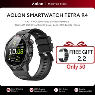 Aolon Tetra R4 Smart Watch 46mm AMOLED Screen DIY Watch Face Bluetooth Call WA Read 100+ Sports Mode