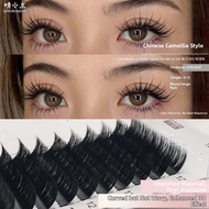 Chinese Style Cartoon Camellia Eyelash Extension LC Upward DD Upward Multiple Roots No Scatter Profe