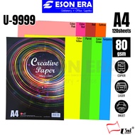 Ukami Uni Colour Paper U-9999 8 Colours A4 80gsm 120sheets