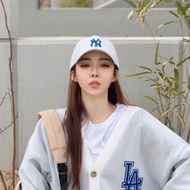 MLBˉ Official NY MZ official authentic hat mens and womens hat 2023 new gray casual cap peaked cap b