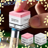HLAR Snooker Neutral Pool Chalk, Non-slip Square TP7500 Billiard Chalk,  Pink/Grey Fine Powder Billi