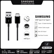 สายชาร์จ Samsung 2A สายชาร์จเร็ว15W Type C 1M Fast Charging Cable ของแท้ สำหรับ S24 S23 S22 S21 S10 