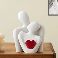 1PC Love Of Kiss Statue, Resin Hugging Couple Decor Ornament, Romantic Gift Meaningful Sculpture For