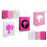 12pc Pink Paper Gift Bag Barbie Theme for Giveaway Bag