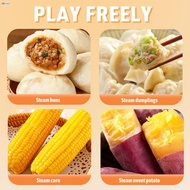 B-F Stainless Steel Egg Cooker Compact Egg Boiler Machine Steam Surrounds Heating Quickly Transparen