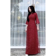 New Vietnam traditional Red Ao Dai