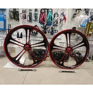 bicycle wheelset 20 inch 406 5 spoke sport rim basikal lajak