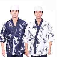 Japanese Chef Clothing Kimono Cuisine Sushi Restaurant Izakaya Kitchen Male Female Waiter Overalls
