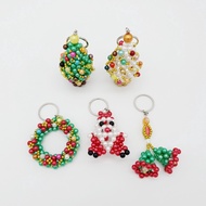 Beaded Handmade Lan Jie's Crafts Christmas Series 3D Keychain, Charms For Handbag or Wallet