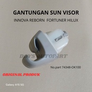 Hanger gantungan sun visor mobil toyota innova reborn fortuner hilux tahun 2016 keatas asli original