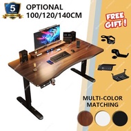 [ SG ] Ergonomic Standing Electric Height Adjustable 100/120/140/160CM Office Study Table Desk