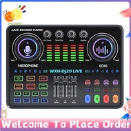 DJ20 Studio Sound Card with 48V Microphone System, Reverberation Tech, and Noise Reduction for Cardi