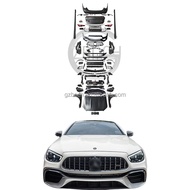 GZBOCH auto parts for Mercedes Benz W212 upgrade 2023 W213 E63 amg bodykit front rear bumper diffuse