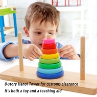 Tower Wooden Building Blocks Hanoi Rings Baby Wooden 8 Of Trap Tower Hanoi Building Of