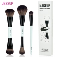 Bộ cọ trang điểm mặt Jessup 3 chiếc Bộ cọ trang điểm hai đầu dành cho phấn nền Contour Blush Highlig