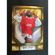 Topps Soccer Card 2024 Arsenal Team Set Ian Wright Gold Drip 47