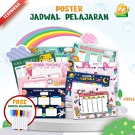 Ikpshop Poster School Lesson Schedule JUMBO A3 School Timetable Weekly Planner Schedule