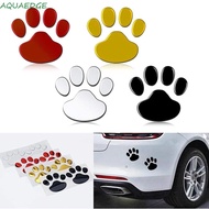 AQUAEDGE Windshield Decals Door Mirror Cat Dog Footprint 2Pcs PVC Footprint Sticker